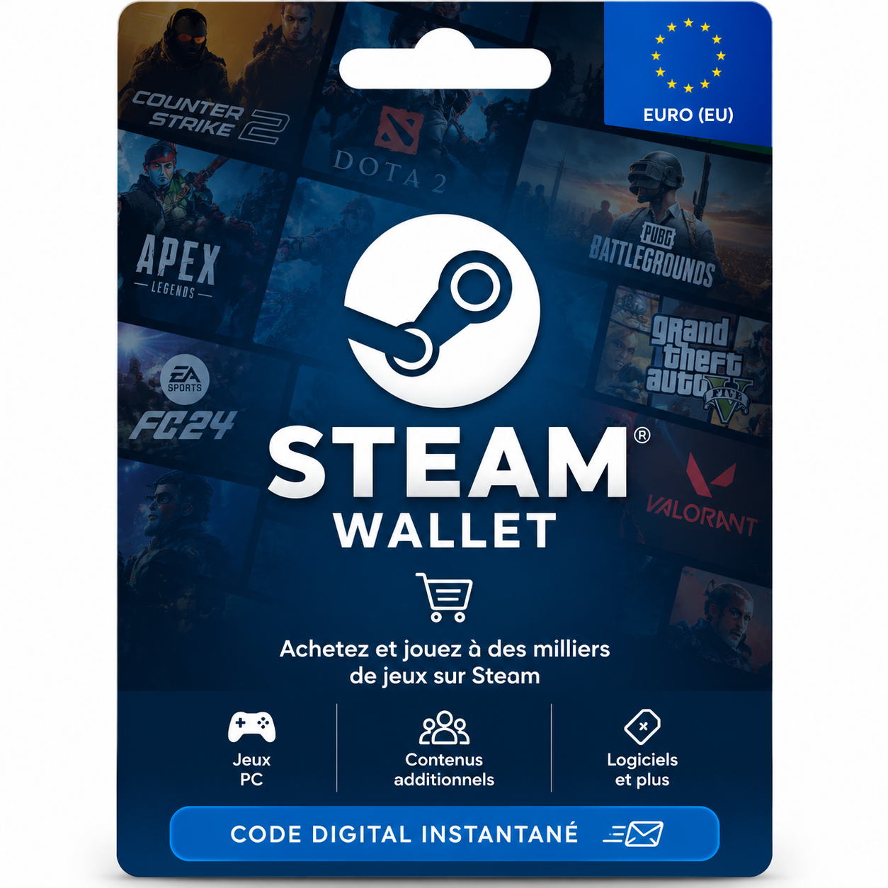 ChatGPT Image 10 oct. 2026, 19_45_53 Carte Steam Wallet Euro (EU) - Code Digital Instantané – Image 1